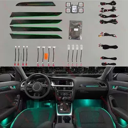 Ambient Light For Audi A4 A5 B8 Q5 2009-2017 New Atmosphere Lamp Grain Door Panel Repalcement Decorate Lamp Carbon Fiber