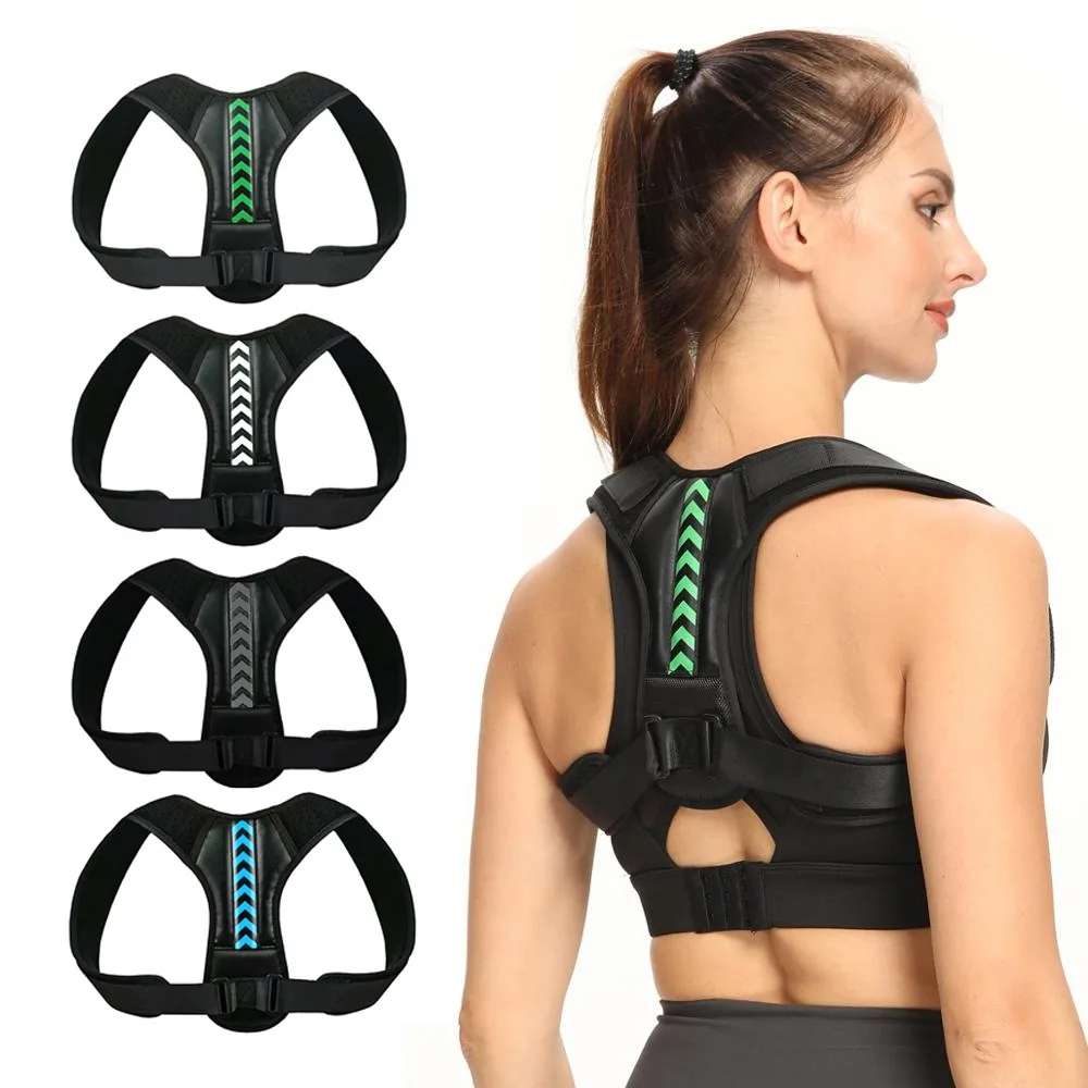 Adjustable Back Shoulder Posture Corrector Belt Clavicle Spine Support Brace For Home Office Sport Upper Back Neck Training
