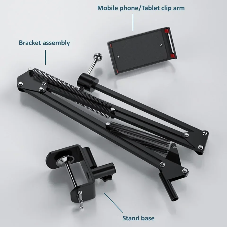 Soporte de brazo largo para tableta, soporte perezoso de 4 a 11 pulgadas para teléfono inteligente, cama, escritorio, IPad