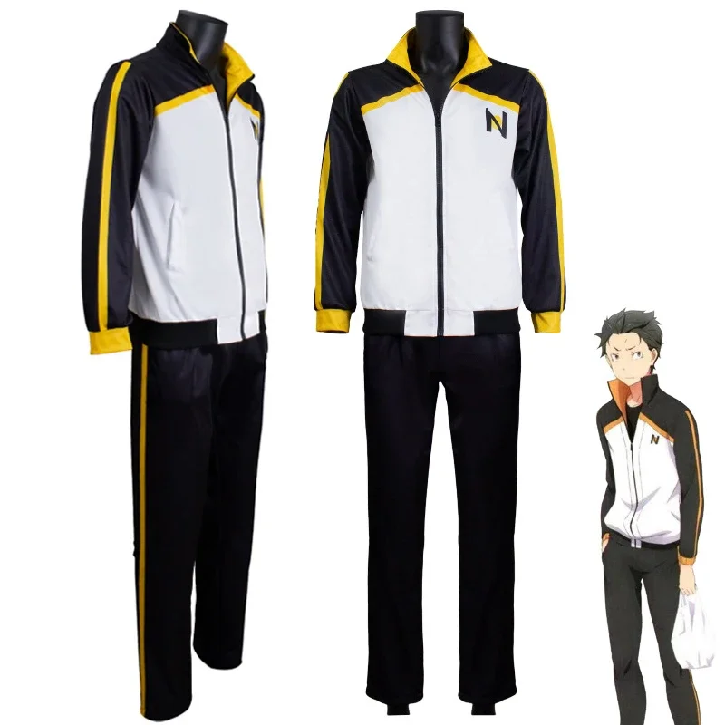 

Anime Re:Life in A Different World From Zero Natsuki Subaru Cosplay Costume Adult Unisex Suit Halloween Outfit Uniform