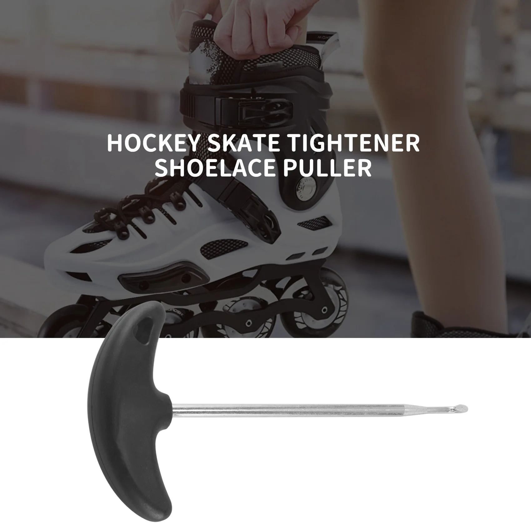 HOTB72A 2Pcs Stainless Steel Hockey Skate Tightener Skate Key Tool Shoe Lace Puller Ice Roller Skate Tool For Ice-Skates