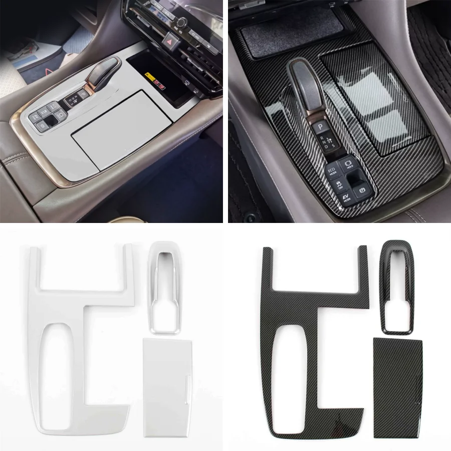 For Toyota ALPHARD VELLFIRE 2024 Interior Accessories Transmission Shift Stalls Gear Frame Gear Head Handle Cover Trim 3PCS/SET