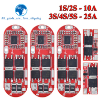 1/3PCS 18650 Li-ion Lipo Lithium Battery Protection Circuit Board Module BMS 1S 2S 10A 3S 4S 5S 25A 18650 Lipo Bms Charger