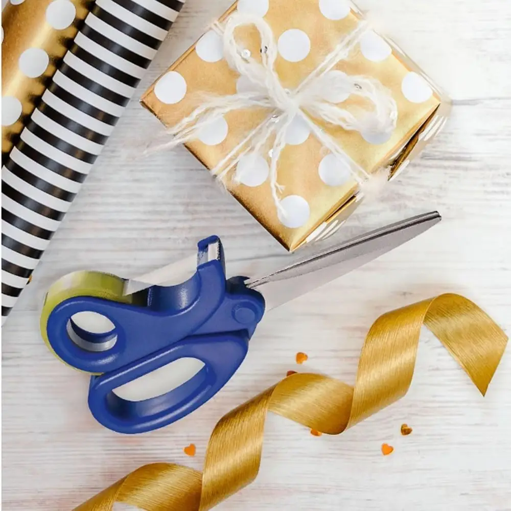 New Tape Dispenser Office Scissors Safety With Transparent Tape Tailor Shear Multipurpose Portable DIY Paper Cutter for Desk