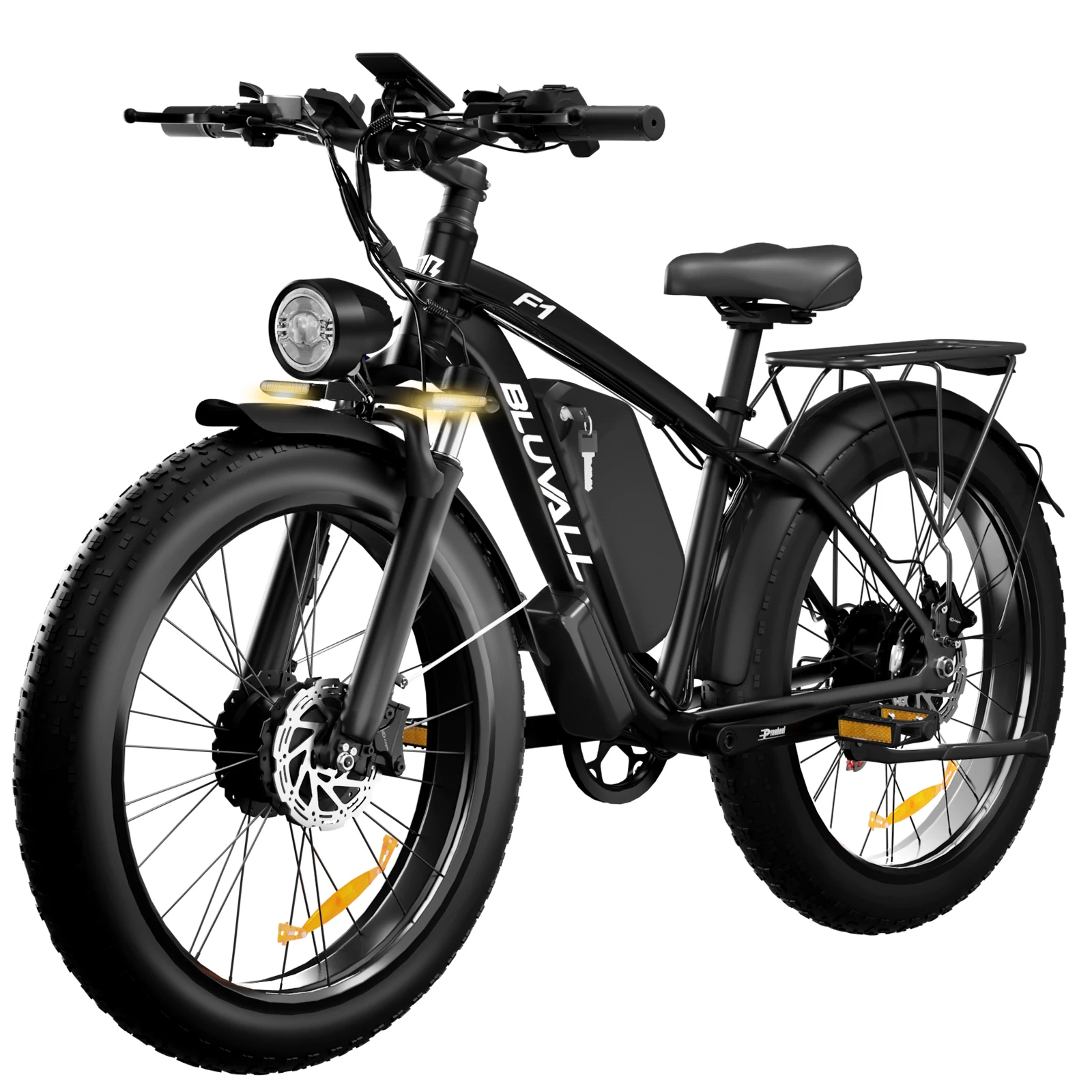 AliExpress NONE F1 E-Bike 2000W Dual Motor 48V22.4AH Lithium Battery Hydraulic Brake Electric Bike 26 Inch Off-Road Tires, Adult Mountain E-bike