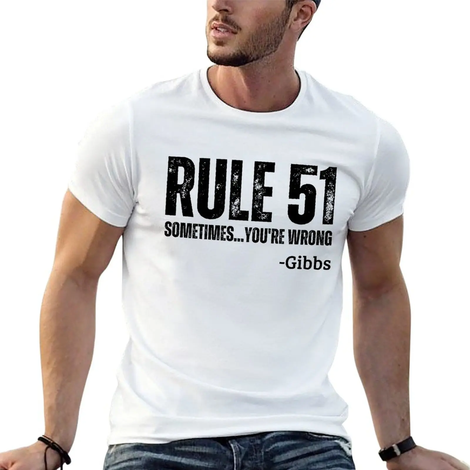 Rule 51 Sometimes You're Wrong NCIS TV Show T-Shirt Lightweight Running T-Shirt