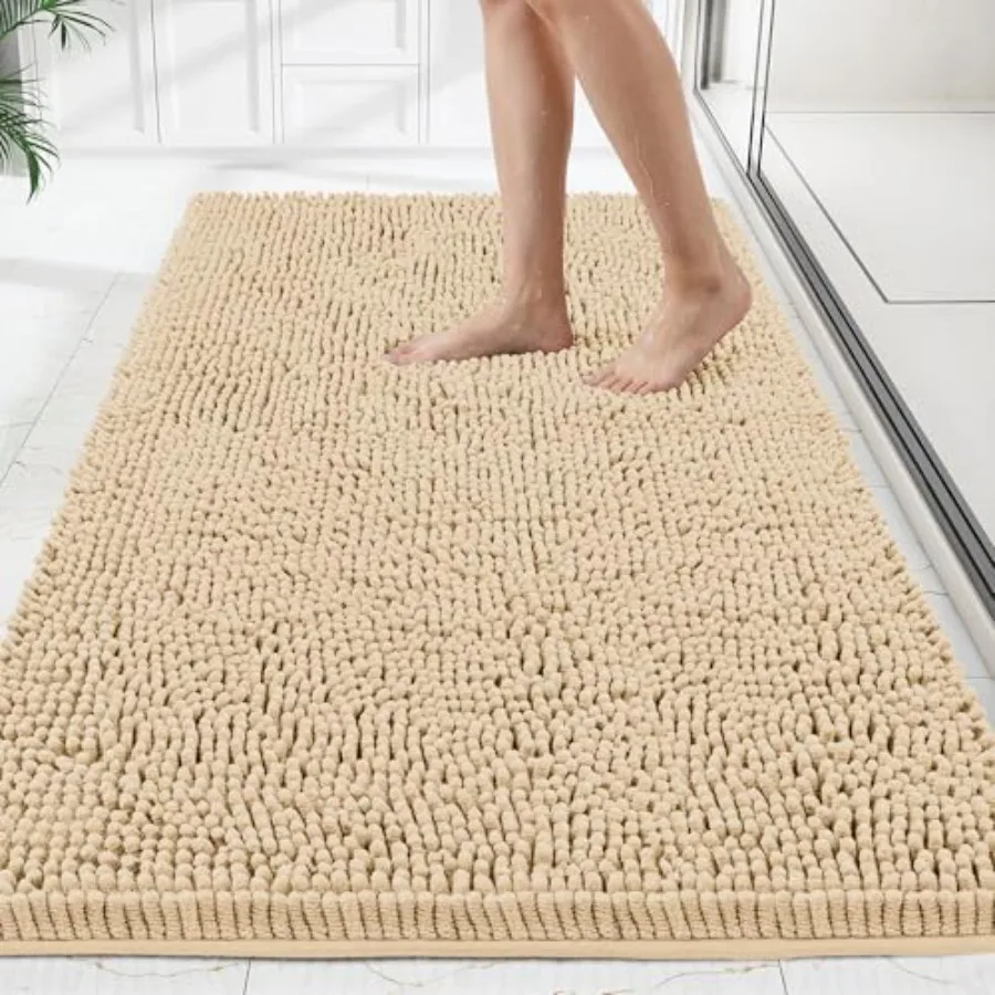 

Коврик для ванной 60 x 36 см, толстый, мягкий, впитывающий, из шенилла, с резиновой основой, для пола в ванной, душевой, спальни