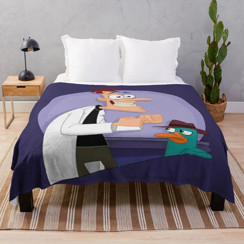 

Doof and Perry Throw Blanket giant sofa knit blanket extra large throw blanket