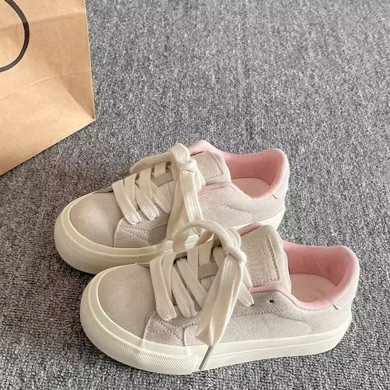 

Women's Casual Shoes Autumn Breathable Comfortable Non Slip Sneakers Height Increase Fashion Cross Tied Outdoor Vulcanized Shoes