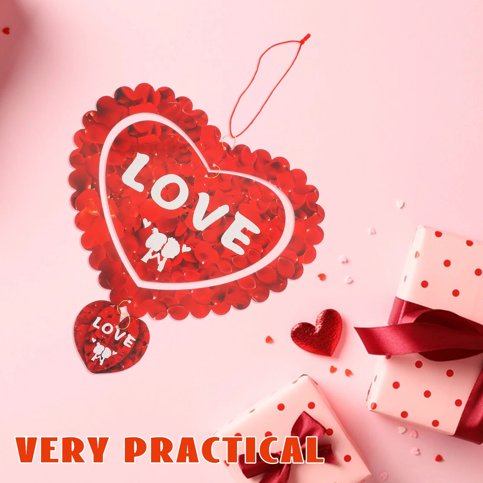 

Valentines Day Sets Paper Heart Hanging nament Decor Lightweight Romantic Valentine Decorations Outdoor Party