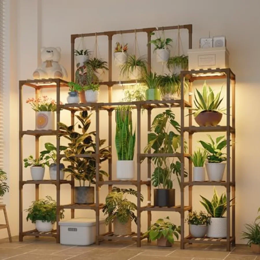 

Plant Stand Indoor with Grow Light 14 tiers Large Plant Shelf for Indoor Plants Display Heavy Duty Plant Rack for Living Room P