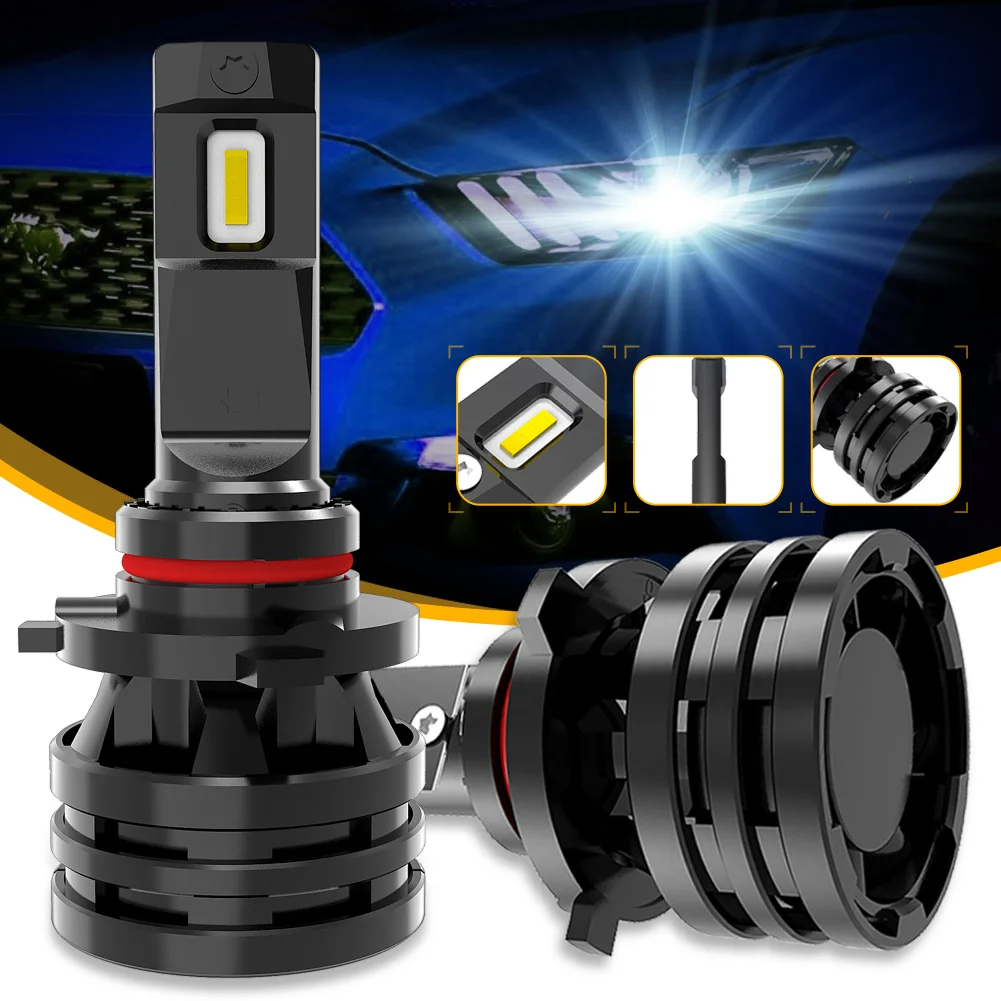 Katur 2x M2 Autolichter H7 20000LM LED-Lampe Autoscheinwerferbirnen H4 H1 H3 9005 9006 HB3 HB4 Turbo LED-Birnen 12V für BMW Benz
