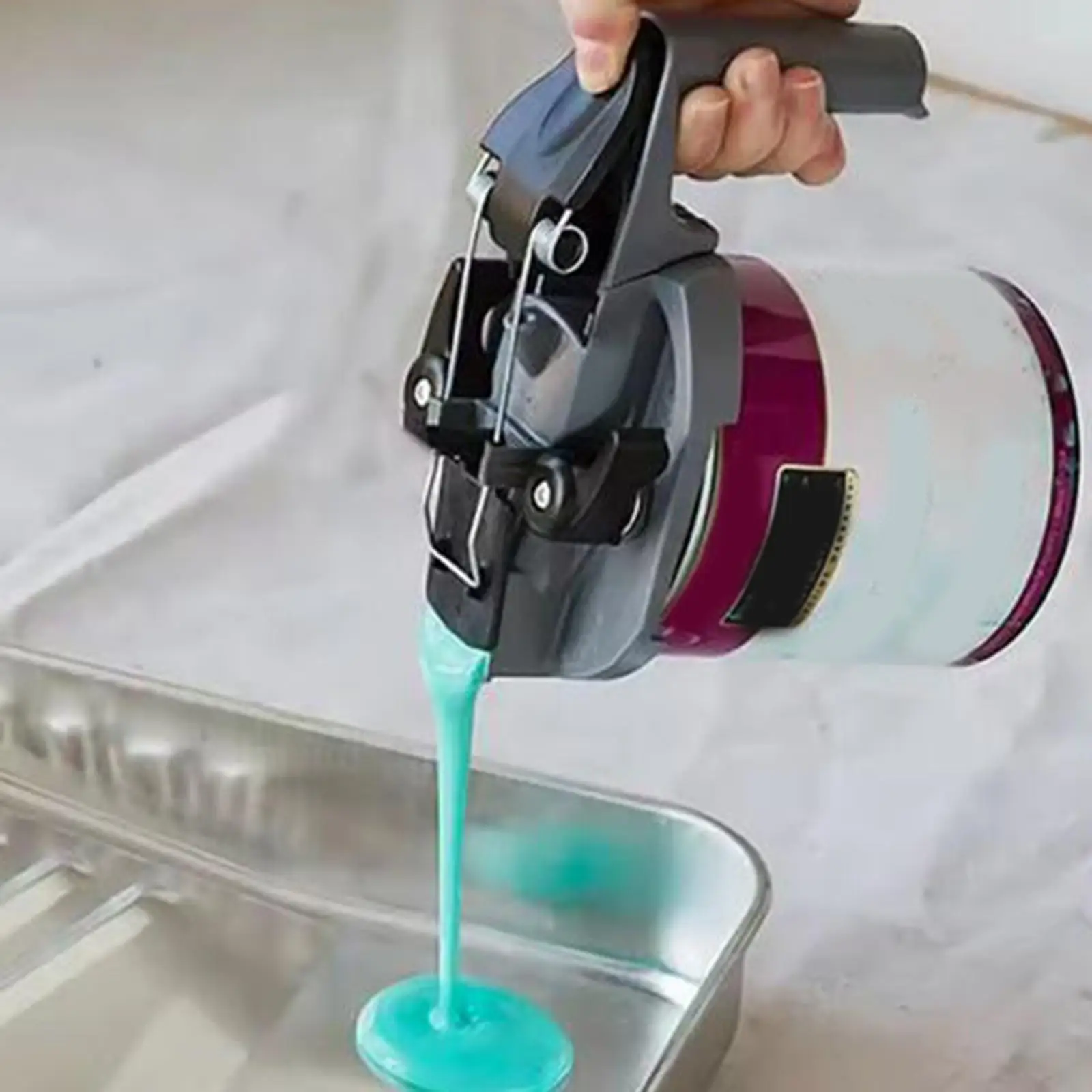 Mixing Mate Paint Lid Kit with Paddle and Gasket Splash Free Shaker for Workshop and Garage Paint Projects