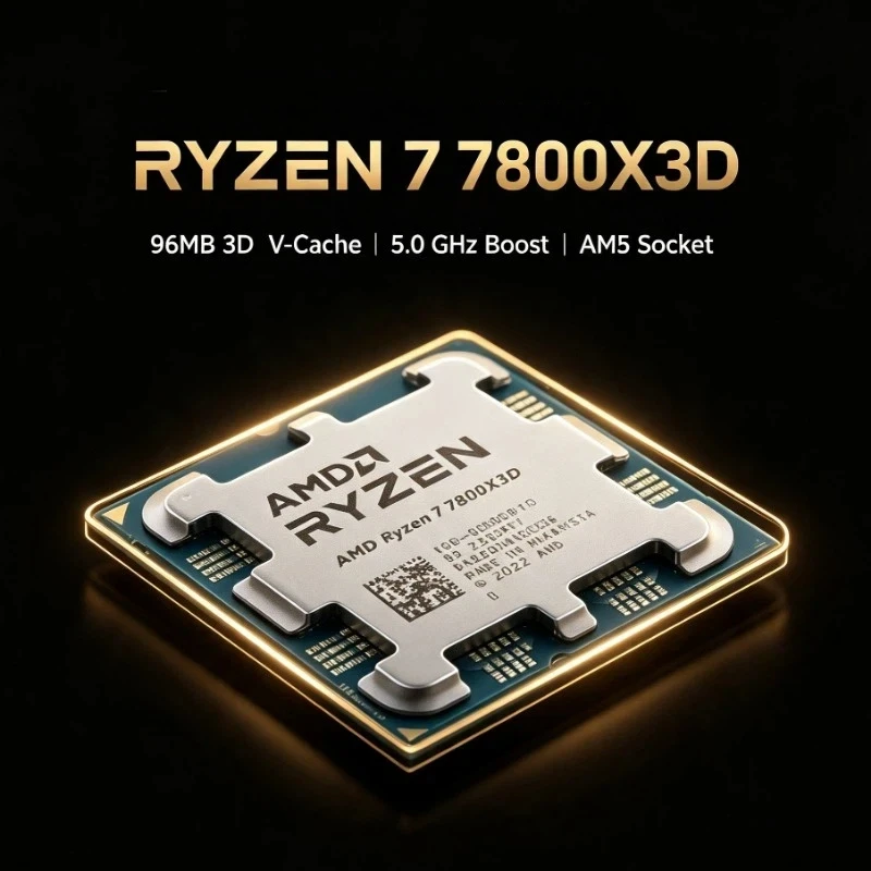 AMD Ryzen7 7800X3D 5.0GHz Boost Frequency AM5 Interface Tray Processor For Gaming Desktop