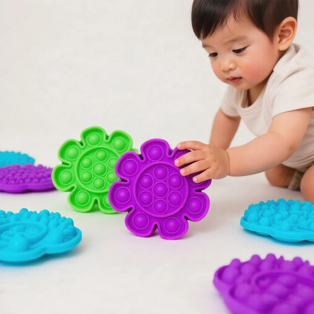 1 قطعة لعبة تململ محمولة فقاعة بوبر حزمة حسية في أي مكان تهدئة لتخفيف التوتر والقلق (لون عشوائي) #1