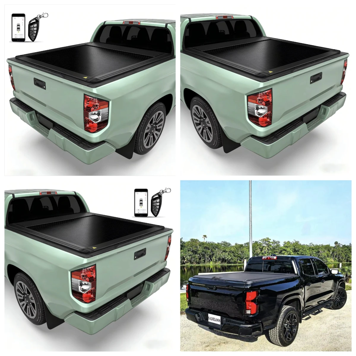 

STLF Pickup Truck Accessories Electric Aluminum Alloy Retractable Roller Shutter Type Cargo Box Cover Toyotas Tundra 5.5ft 2022+