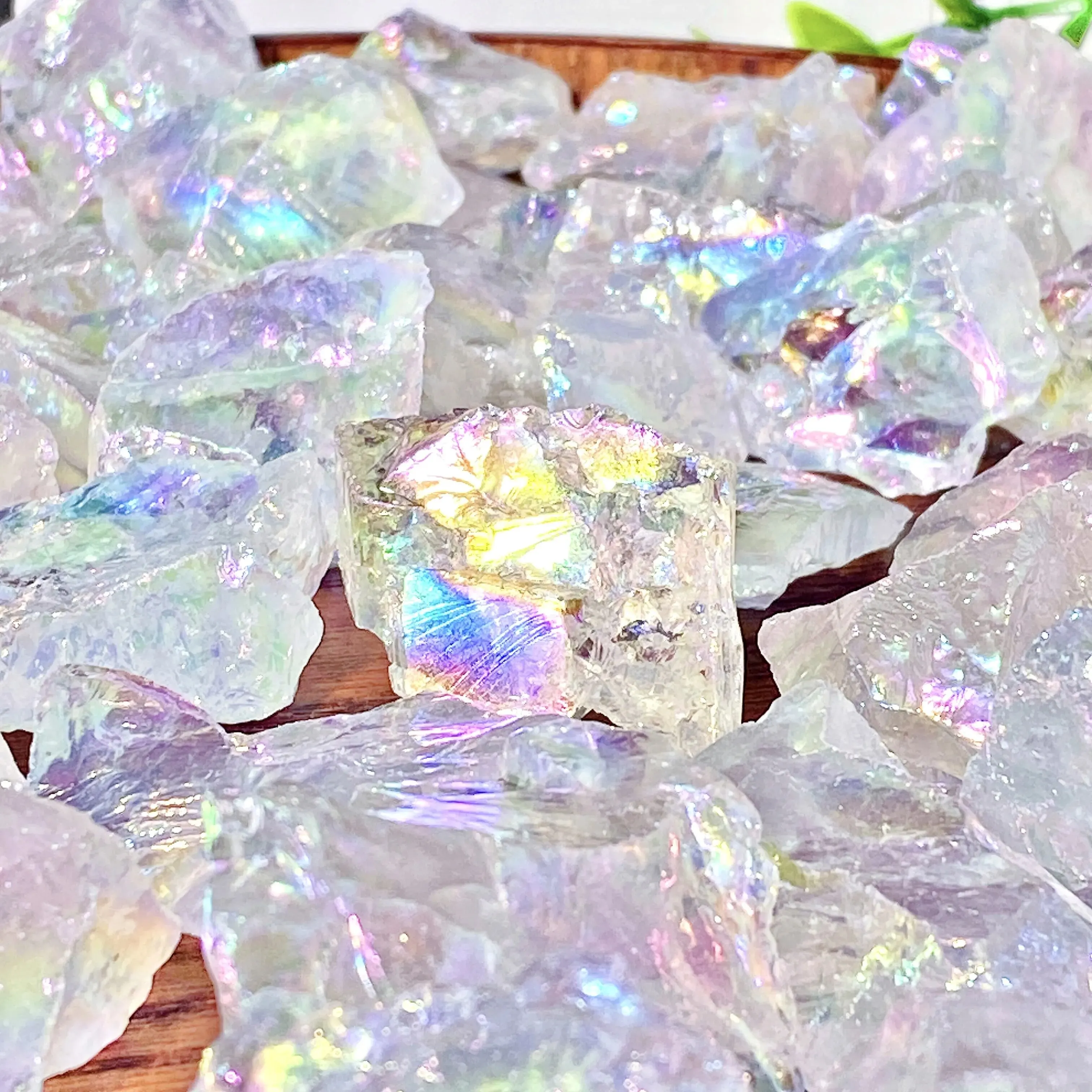 1PC High Quality Aura Clear Quartz Raw Stone Natural Crystal Raw Stone,Gemstone Jewelry,Glitter, Healing Crystal, Birthday Gift