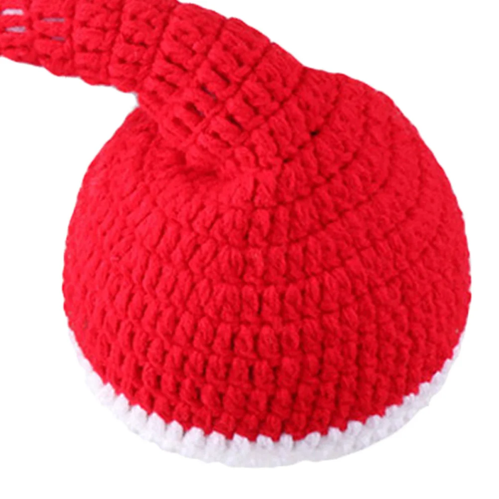 اليدوية عيد الميلاد الطفل قبعة التصوير الفوتوغرافي الإبداعي الديكور الوليد 0-4 أشهر الطفل عيد الميلاد التصوير الدعامة #5