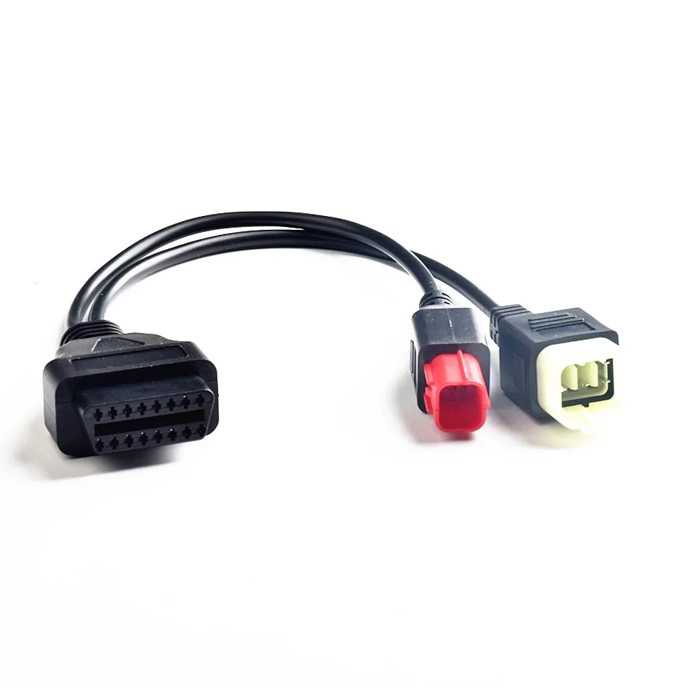 2 in 1 Motorcycle OBD Diagnostic Cable for HONDA 6pin for Kawasaki 6pin OBD2 2 in 1 Plug Adapter Cable