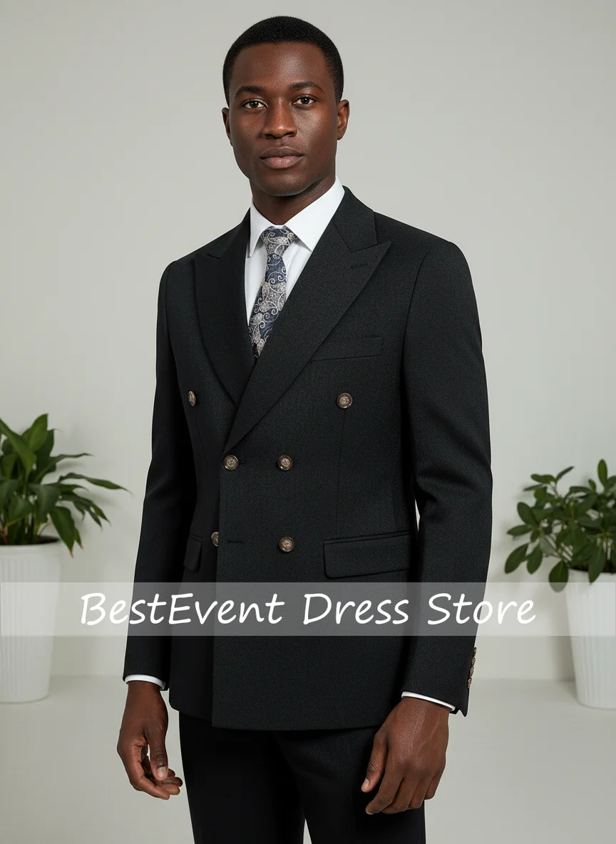 Elegant Man Suit 2 Piece Set Modern Wedding Party Outfit Suits for Men Stylish Business Office Suit Banquet Attire Customized