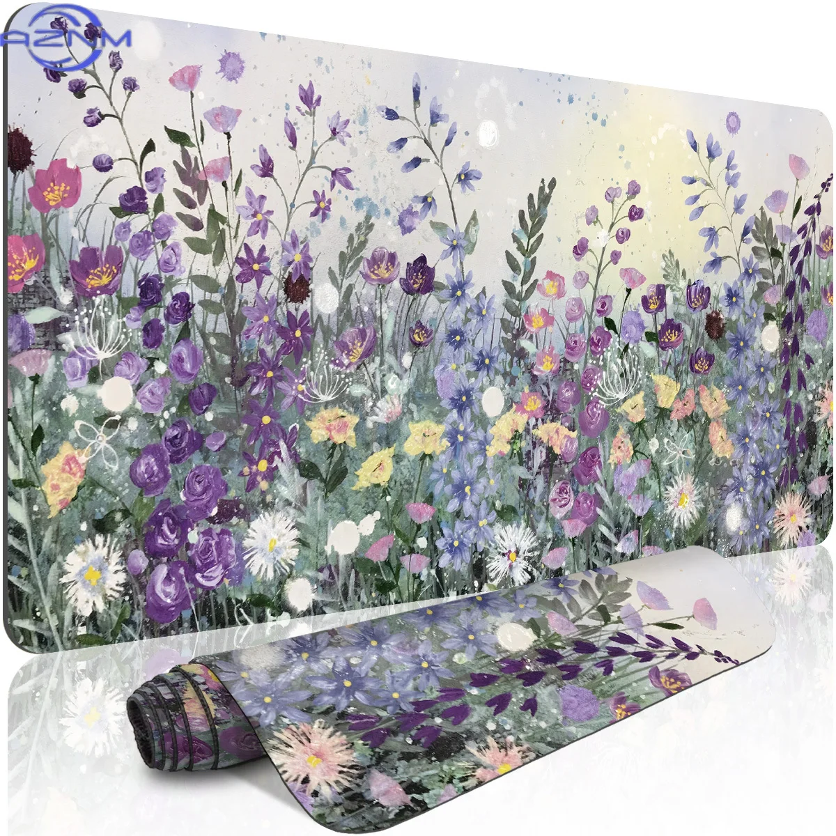 Spring Floral Design Mouse Pad Large Rubber Anti-slip PC Desk Accessories Mousepad for Office and Gamer Keyboard Mats Decor Mat