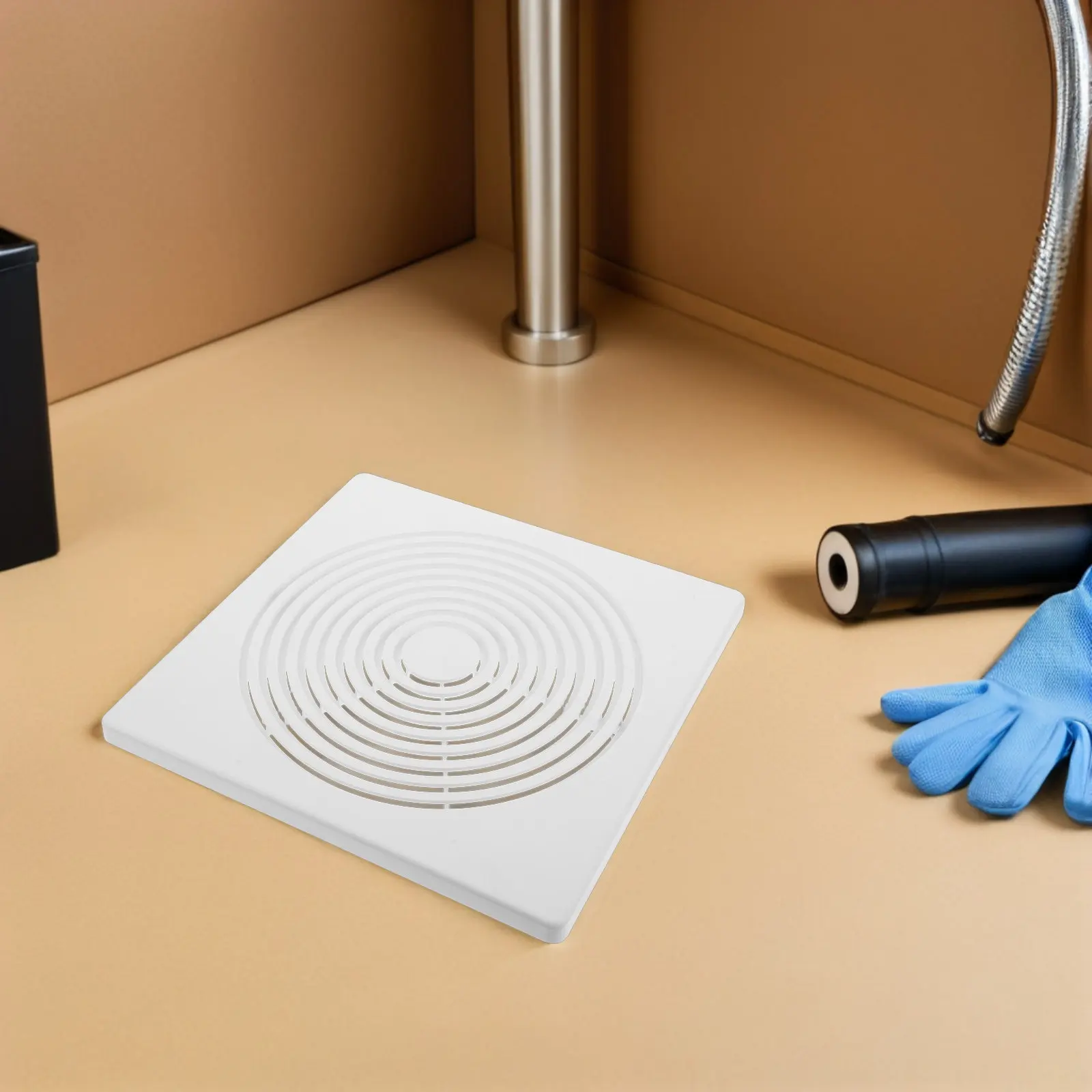 Bathroom Vent Fan Grille Cover 11x11 Square Ceiling Exhaust Vent Cover Spring Closure Plastic Fan Grille White Wall-Mount Spare
