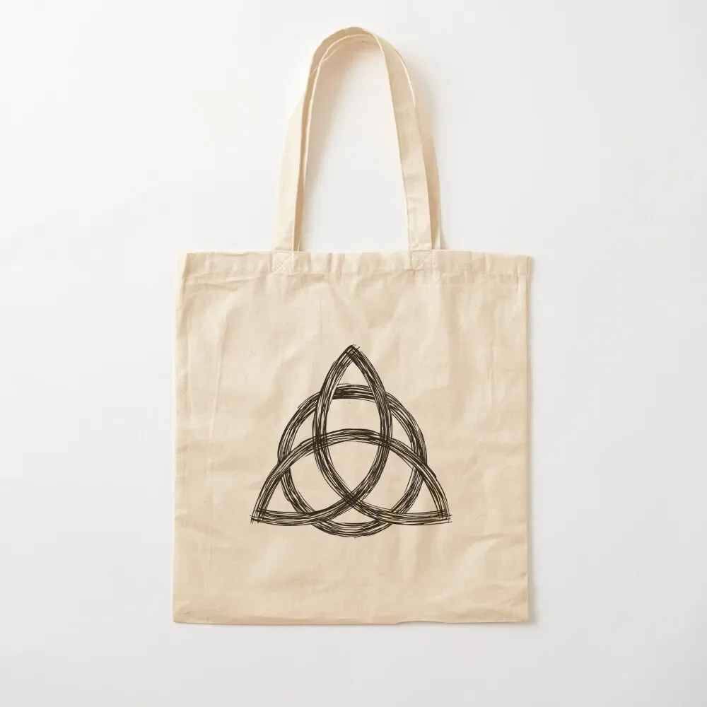 

Charmed Sign / Triquetra / Witches Knot / Witch Symbol Drawing for Spiritual Women Tote Bag ecological bags Tote Bag