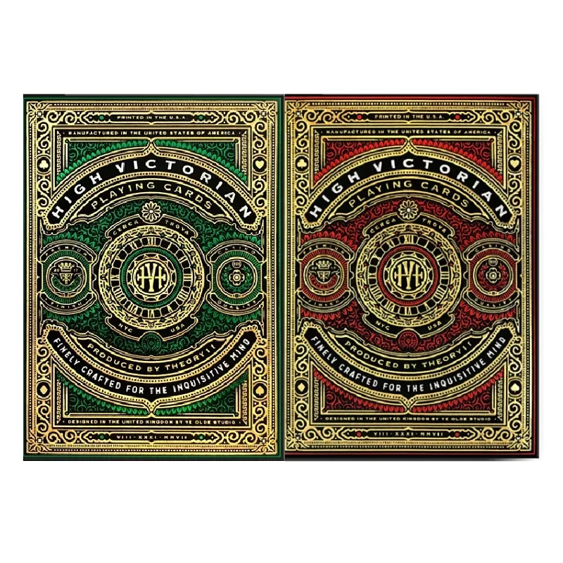 Theory11 High Victorian Playing Cards Green Victoria Deck Poker Collection ความบันเทิง