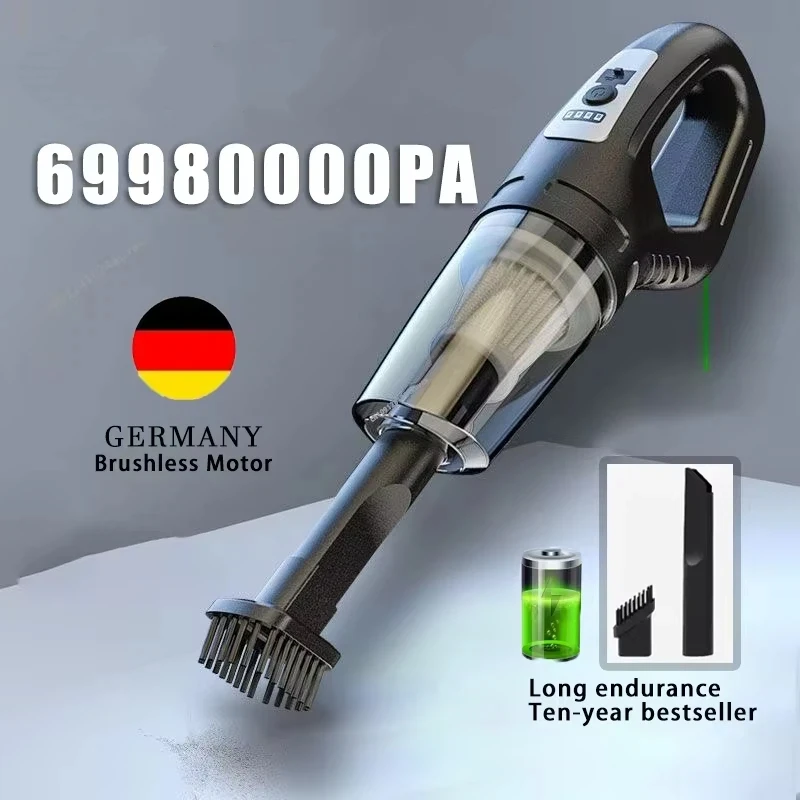 69980000pa Car Vacuum Cleaner 120W High Power USB Charge Handheld Cordless Vacuum Cleaner Strong Suction Car Home