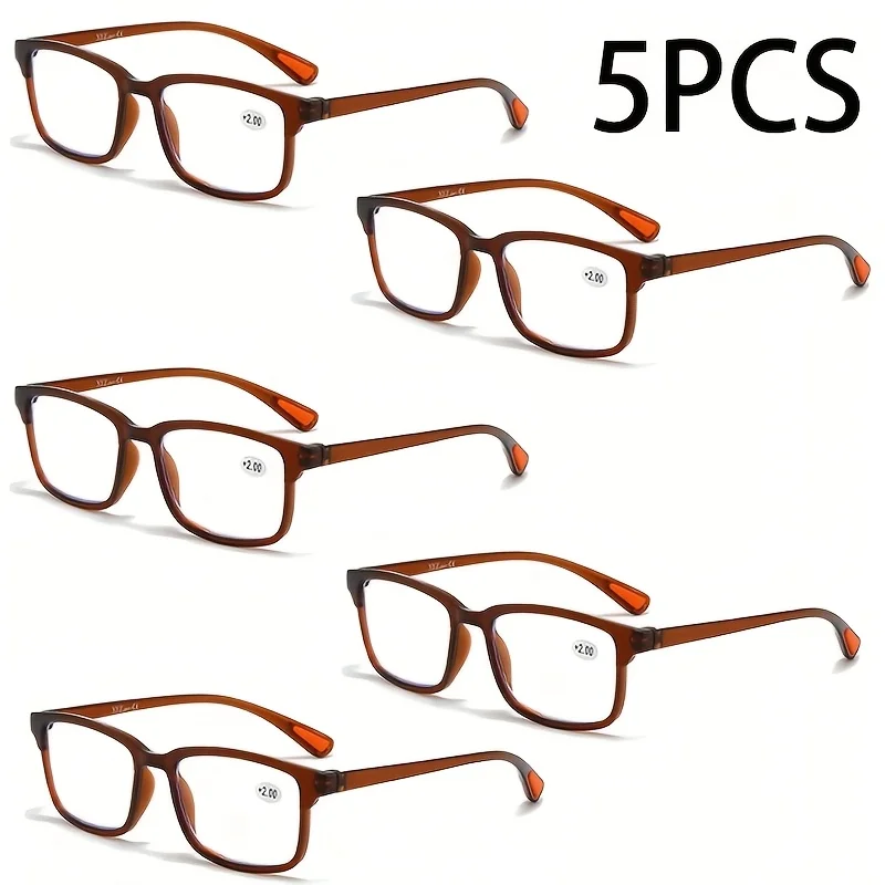 5 Stück Lesebrillen |   Leichte und vielseitige Lesebrille für Zuhause und den Arbeitsweg |   Geschenke für Senioren geeignet