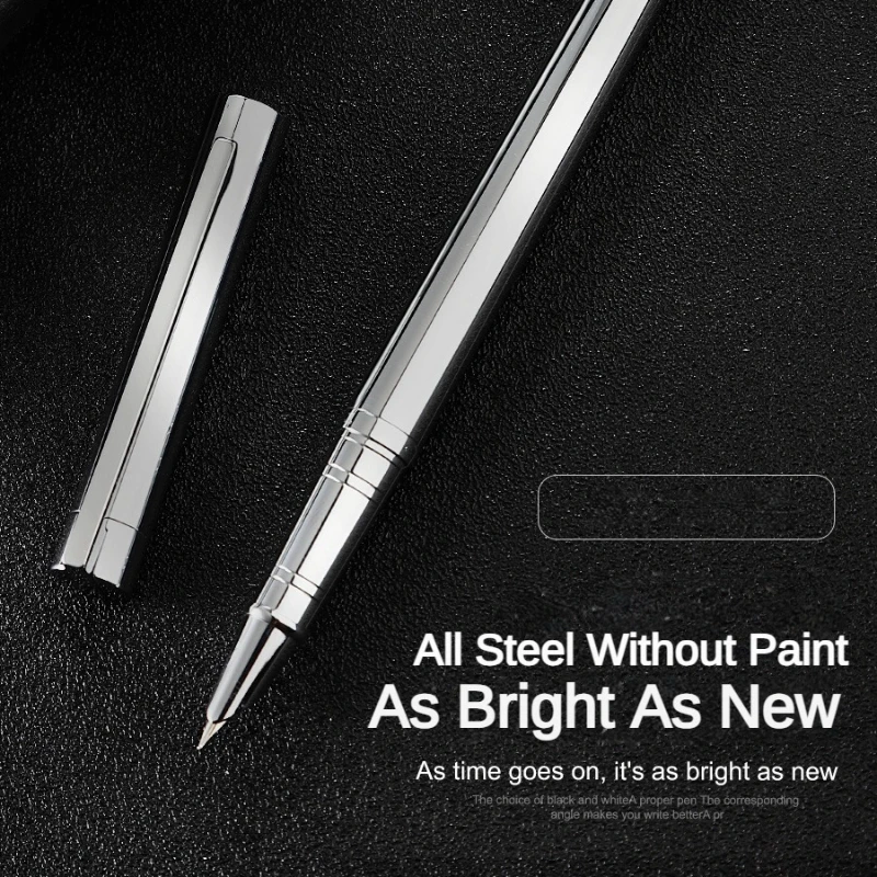 JINHAO 126 Platinum Fountain Pen All Steel Fine Nib Financial Office Student School Office Supplies Ink Pens Stationery PK 9019