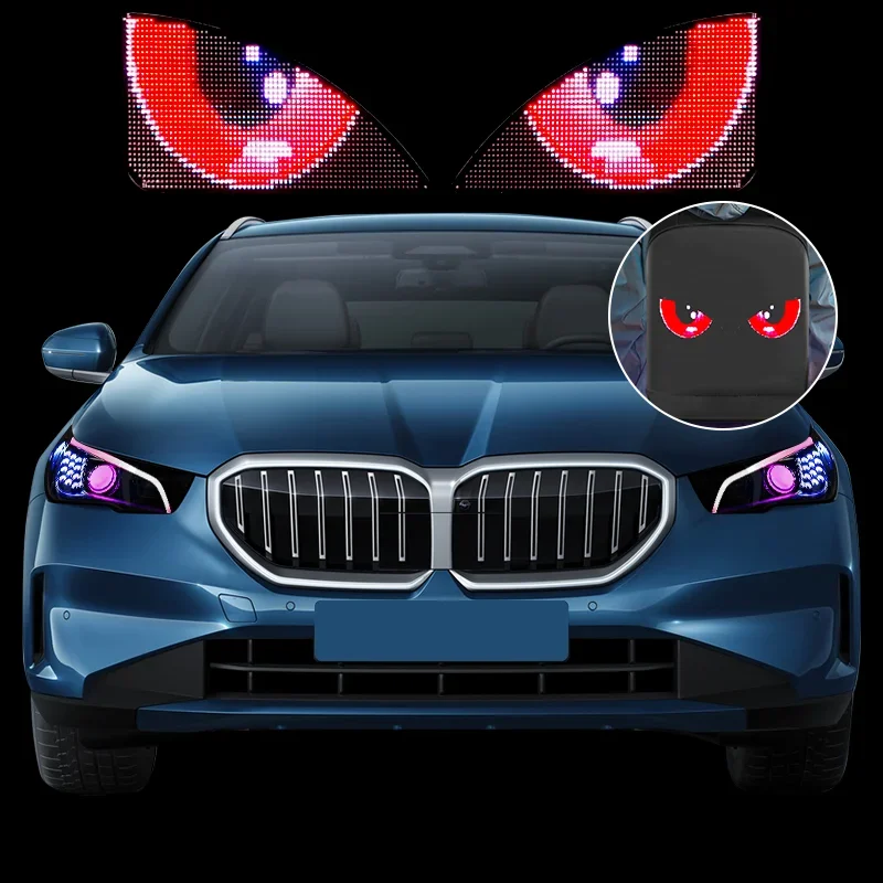 Blinking Eyes LED Display Panel  Eagle Eyes Winking Screen APP Programmable LED Eye Display Sign for Car Backpack Eye LED Screen