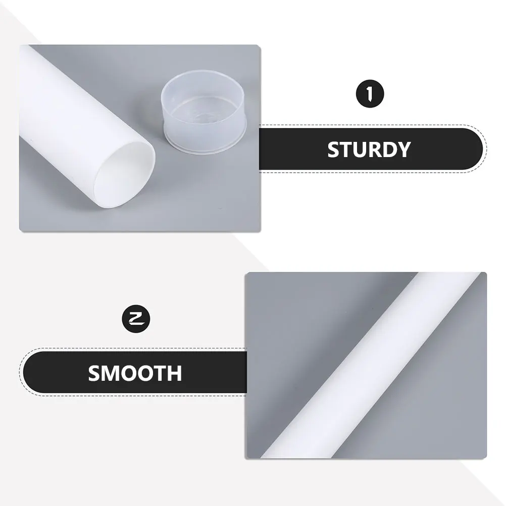 

4pcs Plastic Tubes High-Density Transport For Posters Documents Mailing Shipping Space-Efficient Sealed Lid Straight Design