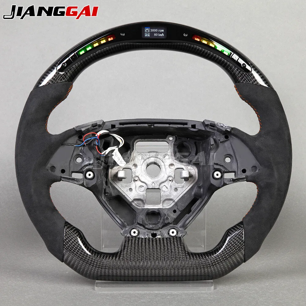 

Carbon Fiber LED Steering Wheel Alcantara Leather Fit For Chevrolet Camaro 2016-2024 WIth 20/32 LED Lights Car Accessories