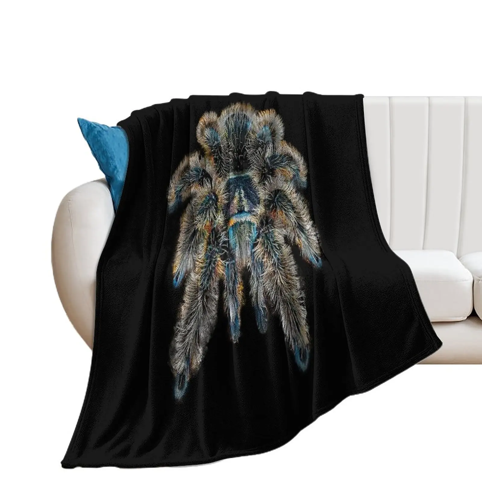 Curly Hair Wooly Tarantula Spider Throw Blanket For Decorative Sofa Baby Blankets