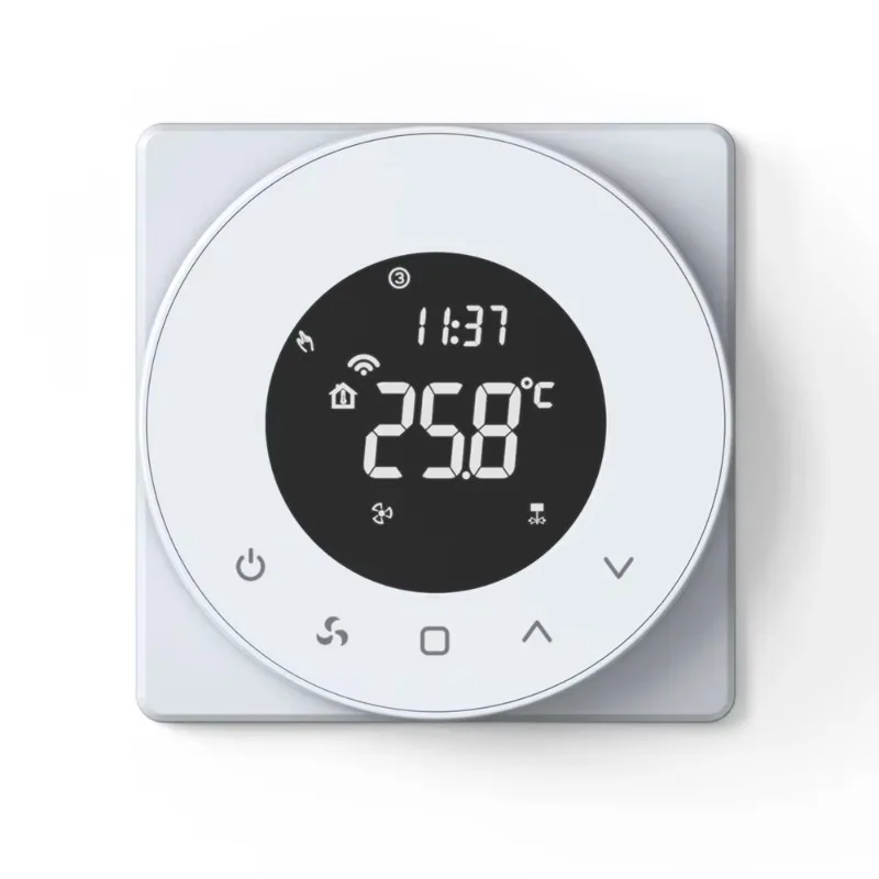 

Smart Temperature Thermostat Controller with Touch Wifi Wireless Fan Coil Plastic Material Support