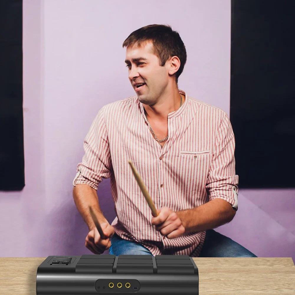 Nuevo artículo de Konix, instrumentos musicales electrónicos, batería electrónica digital enrollable, kit de batería con altavoz y batería.