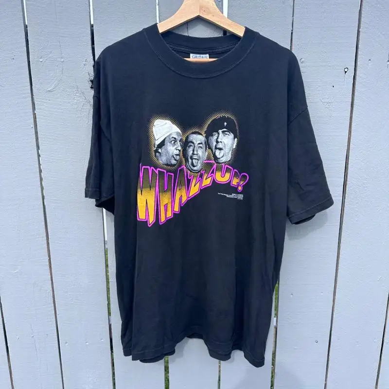 

Vintage 2000 The Three Stooges Whazzup! Tshirt Black Mens XL