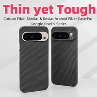 For google pixel 9 pro xl case aramid kevlar Carbon Fiber magsafe ultra thin premium fabric cover hard black matte armored magne