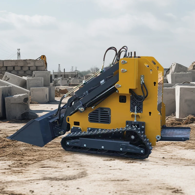 جرافة زراعية صغيرة مخصصة، رافعة عجلات ديزل مدمجة، محمل صغير محمول متعدد الوظائف