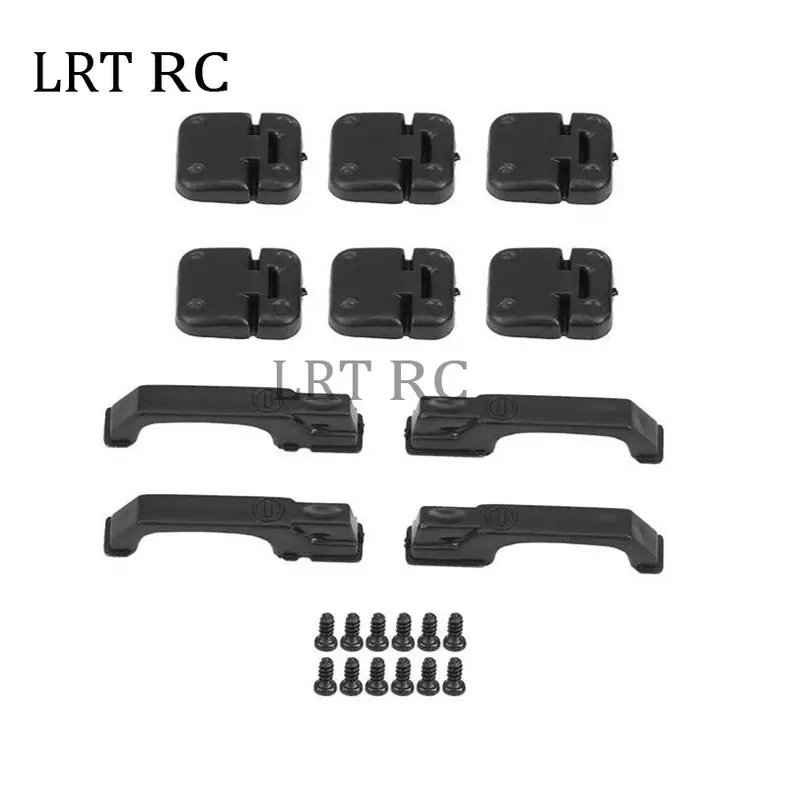 

10pcs Black Plastic Simulation Door Hinges and Door Handles for TRX4 1/10 RC Crawler Car Upgrade Decoration Parts