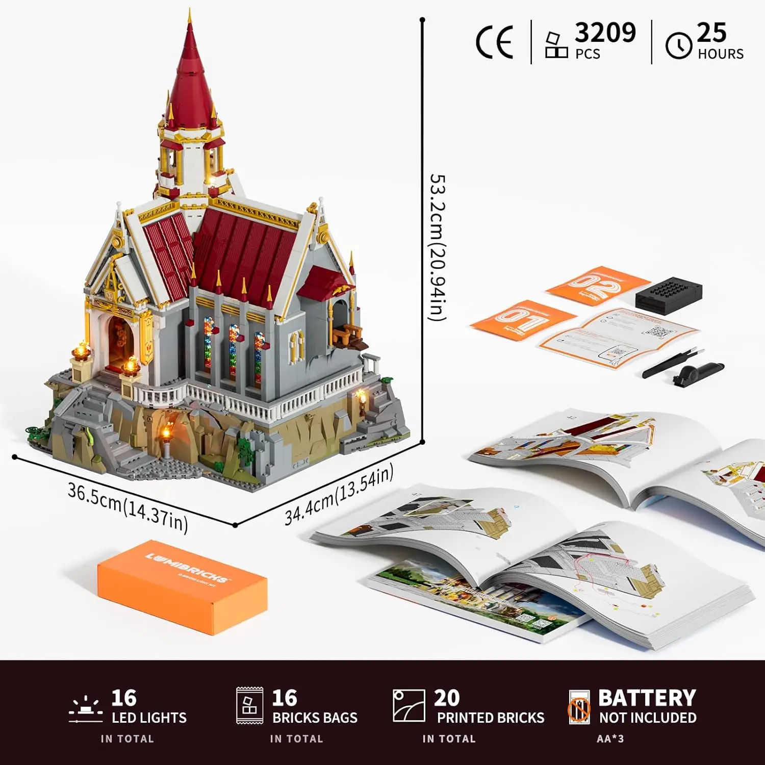 3209 pezzi set di mattoni da costruzione del tesoro del castello del re medievale set di esposizioni modulari per collezione di città di medie dimensioni