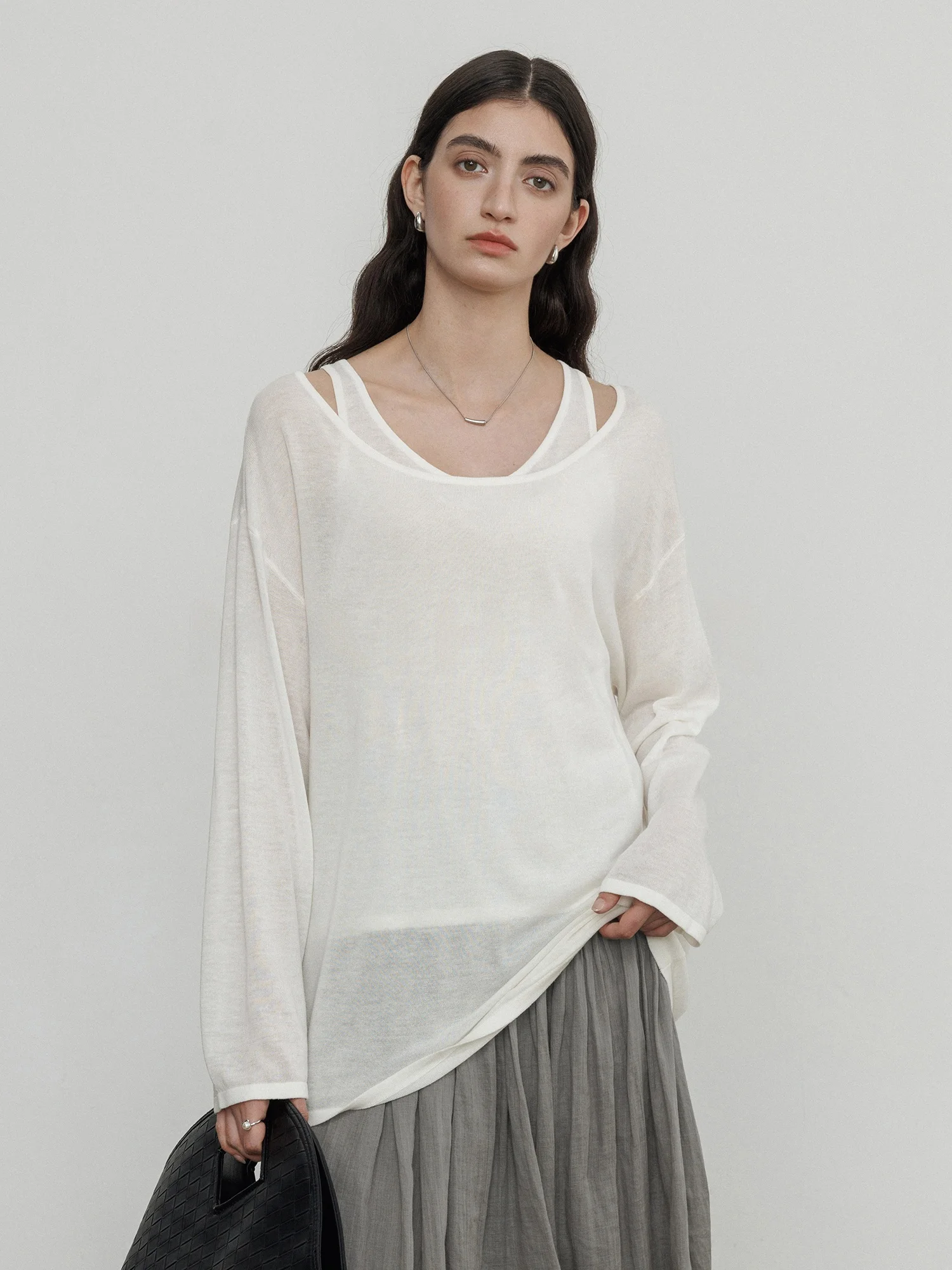 

Maiher Laisai Women's Two-Piece Set Sleeveless Top And Vest Breathable Sun Protection Casual Style Spring Summer New Arrival