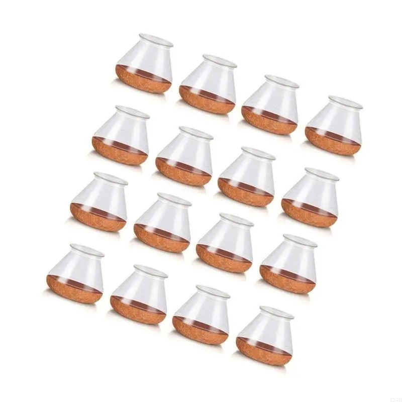 x37b 16pcs سيليكون كرسي حماة أرضية الساق شعرت أغطية أغطية أغطية للأثاث السفلي للخدش وتقليل الضوضاء
