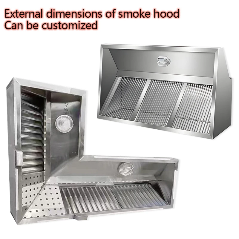 JINJELI المطبخ التجاري الفولاذ المقاوم للصدأ المطبخ النازع شفاط الدخان كوك المدى العادم هود 1M