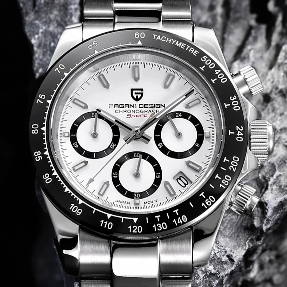 2026 New PD-1644 PAGANI DESIGN Top Brand Men's Sports Quartz Watches Sapphire Stainless Steel 100M Waterproof Luminous Chronograph Luxury Reloj Hombre