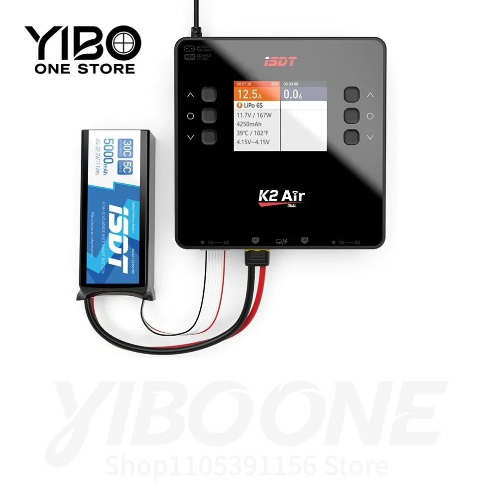 K2 Air AC 200W DC 500Wx2 20A Dual Channel Balance Lipo Charger Discharger for Lipo NiMh Pb Battery , TypeC30W output