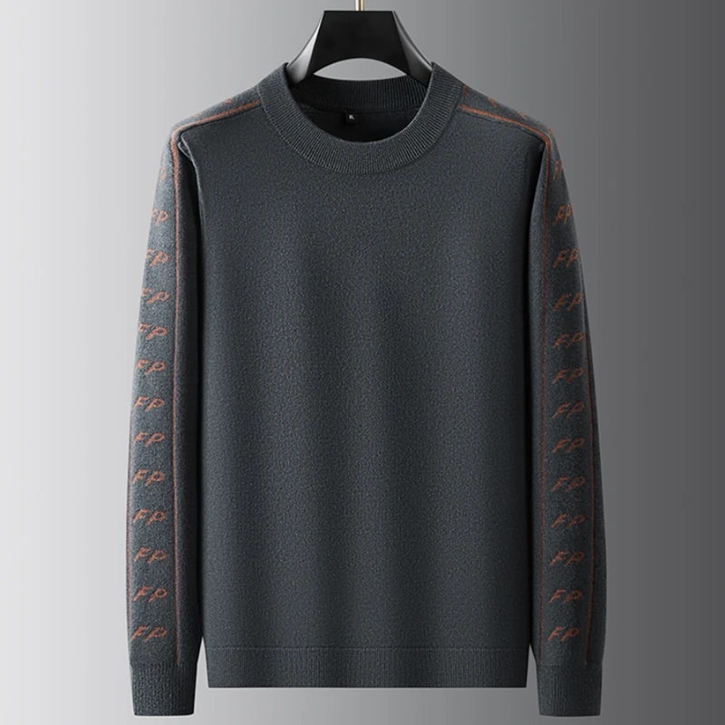 8XL 7XL 6XL 2025 Neue Autumu Winter High-End-Luxus Dünne Wolle Pullover Mann Rollkragen Herren Weihnachten Jumper Weiche warme Pull Homme