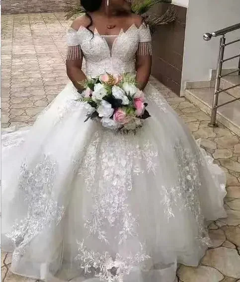 Robe De mariée en dentelle pour femmes africaines, sur mesure, incroyable, 2023
