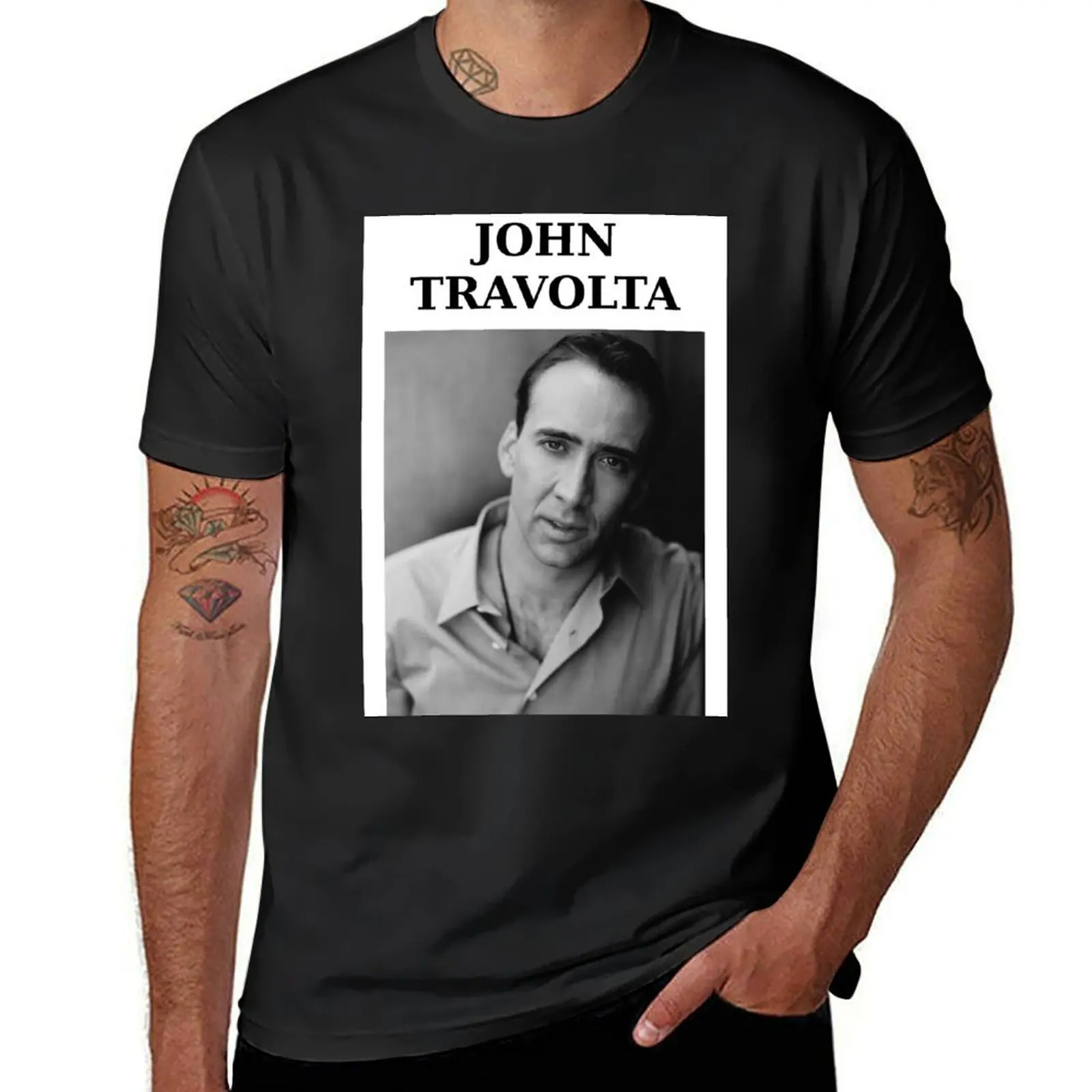 Nicolas Travolta... John Cage... WTF? T-Shirt cute tops summer top clothes for men